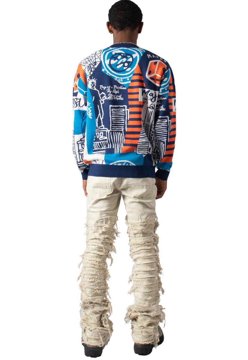 CITY GRAPHIC JACQUARD SWEATER (SW2238)